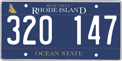 RI license plate 320147