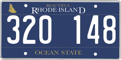 RI license plate 320148