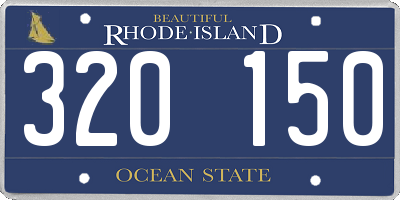 RI license plate 320150