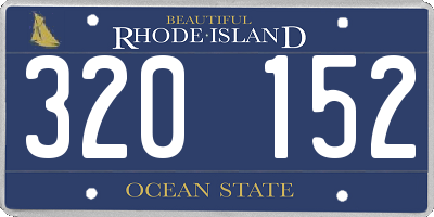 RI license plate 320152