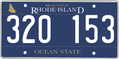 RI license plate 320153
