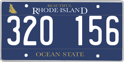 RI license plate 320156