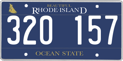 RI license plate 320157