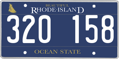 RI license plate 320158