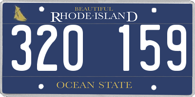 RI license plate 320159