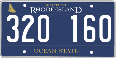 RI license plate 320160
