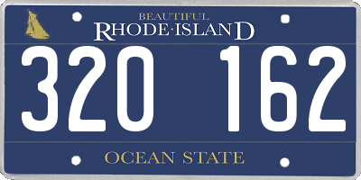 RI license plate 320162