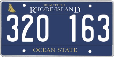 RI license plate 320163