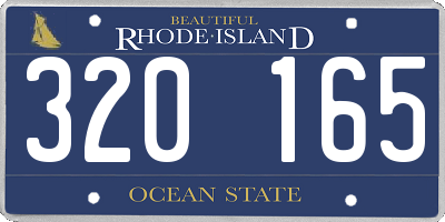 RI license plate 320165