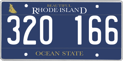 RI license plate 320166