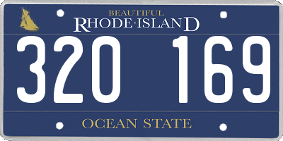 RI license plate 320169
