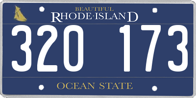 RI license plate 320173