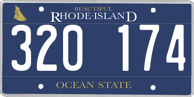 RI license plate 320174