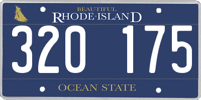 RI license plate 320175