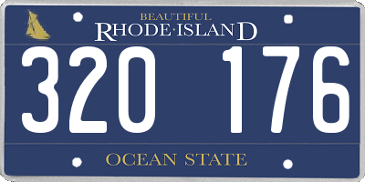 RI license plate 320176