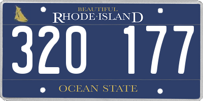 RI license plate 320177