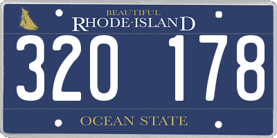 RI license plate 320178