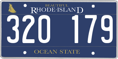 RI license plate 320179