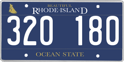 RI license plate 320180