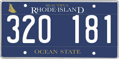 RI license plate 320181