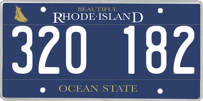 RI license plate 320182