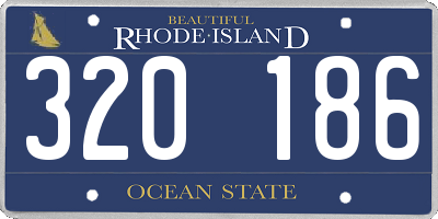 RI license plate 320186