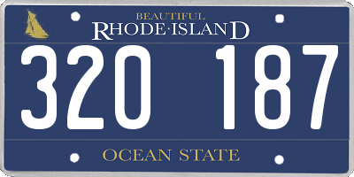 RI license plate 320187