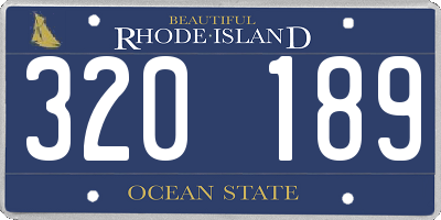 RI license plate 320189