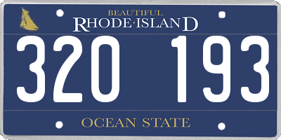 RI license plate 320193