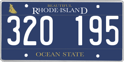 RI license plate 320195