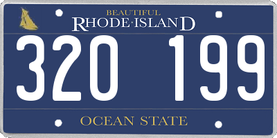 RI license plate 320199