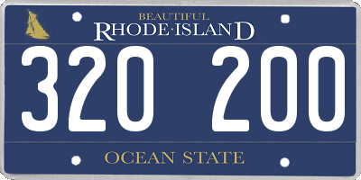 RI license plate 320200