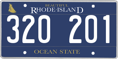 RI license plate 320201