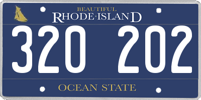 RI license plate 320202