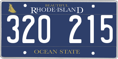 RI license plate 320215