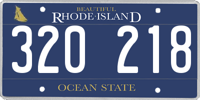 RI license plate 320218