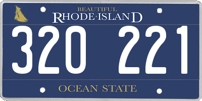 RI license plate 320221