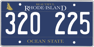 RI license plate 320225