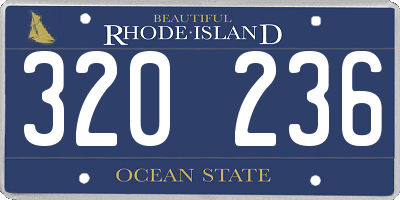 RI license plate 320236