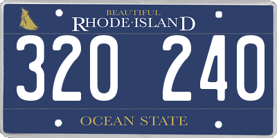 RI license plate 320240