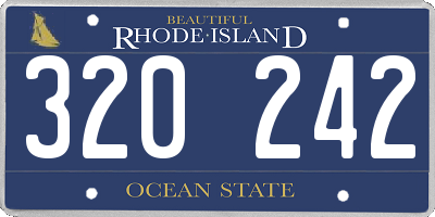 RI license plate 320242