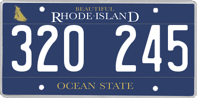 RI license plate 320245