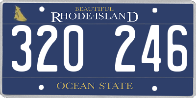 RI license plate 320246