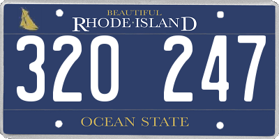 RI license plate 320247