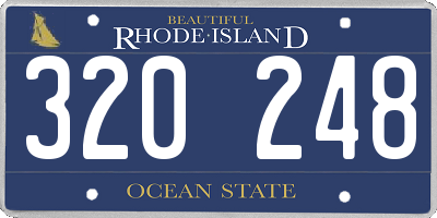 RI license plate 320248