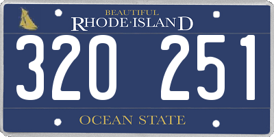 RI license plate 320251