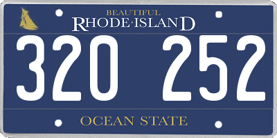 RI license plate 320252