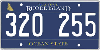 RI license plate 320255