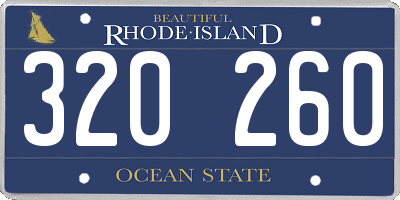 RI license plate 320260