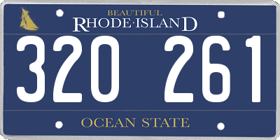 RI license plate 320261
